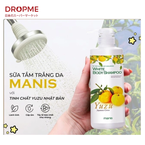 Sữa Tắm Manis Trắng Da Hương Chanh Yuzu Nhật Bản (Chai 450ml)